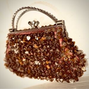 Vintage Gold Sequin Clutch